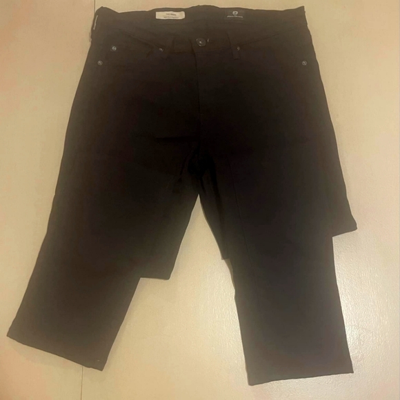 Ag Adriano Goldschmied Denim - AG the prima mid rise cigarette skinny black jeans size 28